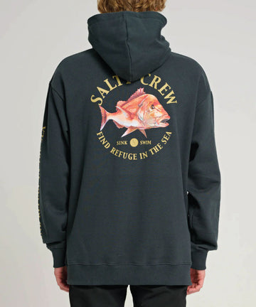 Salty Crew Snap Attack Pigment Hood - Pigment Coal
